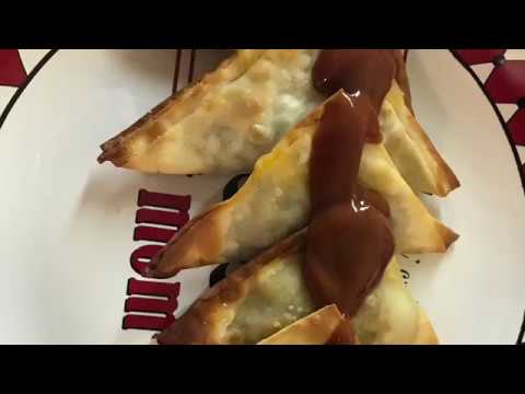 Baked Cheeseburger Potstickers with Steak Sauce ~ Wonton Wednesday!