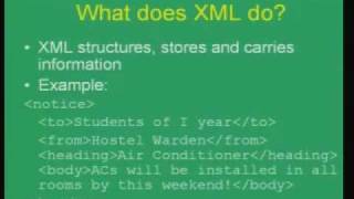 Lecture -38 XML - Introductory Concepts