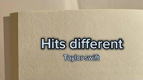 Taylor Swift - Hits different (lyrics)
