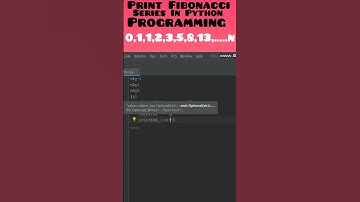 Print Fibonacci Series in Python Programming #python3