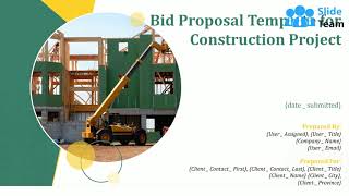 Bid Proposal Template For Construction Project PowerPoint Presentation Slides