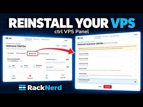 How to Reinstall RackNerd VPS via the ctrl Control Panel