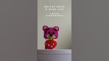🍓 Lotso Strawberry Nanoblock 360° Spin 3.0 | Bricks Make a Wise Life W2605-03 Desktop Decoration