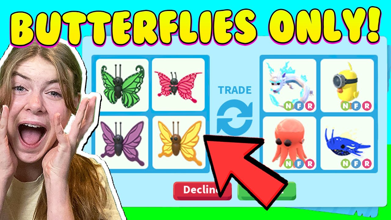 Trading ONLY Butterflies!! Adopt Me (Roblox) YouTube