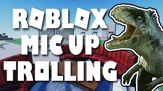 Jurassic Worlds Giganotosaurus Attacks Roblox! | Roblox Mic Up Trolling
