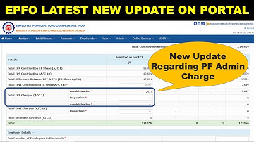 EPFO Latest Update April 2021 | PF Admin charge Calculation | @StatutorySolution