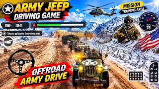 US Army Jeep Driving Game 3D 🚙🔥 | Military Offroad Mission Gameplay screenshot 5