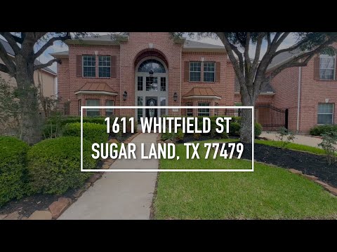 1611 Whitfield St, Sugar Land, TX home video tour