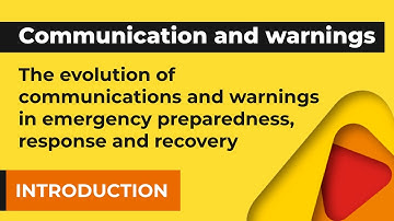 The evolution of communications and warnings in emergency preparedness, response and recovery