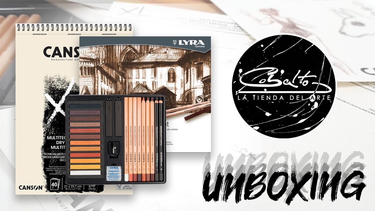 {UNBOXING} Lyra Brown Set + Canson XL Sand Grain - Cobalto Art Center