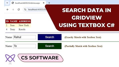 Gridview Search results with Textbox | ASP.NET C# Guide
