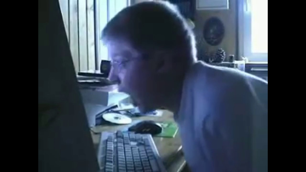 German Kid Screaming At Computer