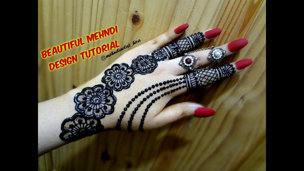 DIY Beautiful trendy stylish simple henna jewelery ornamental ...