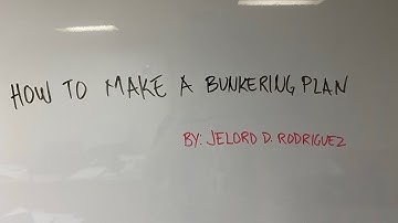 How to make BUNKERING PLAN onboard