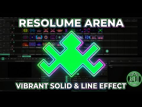 resolume arena solid color and brodar line or effect