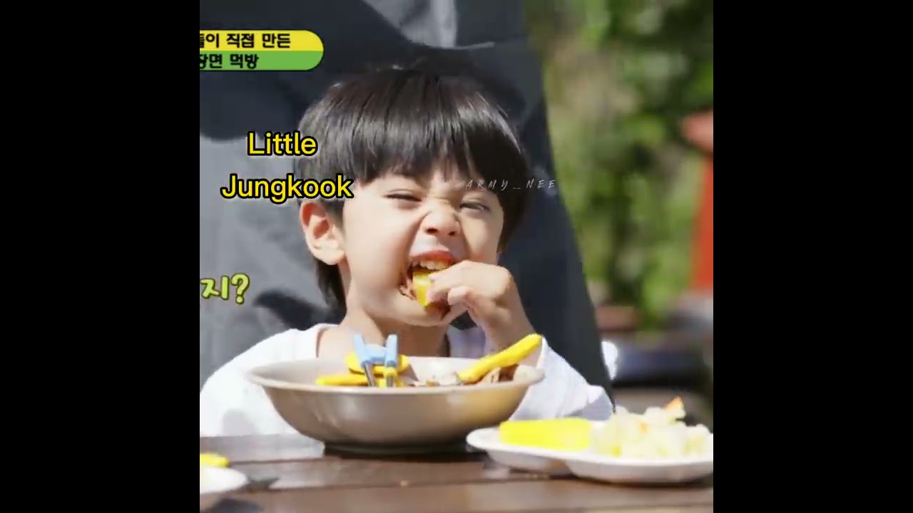 Little Jungkook Eating vs Jungkook Eating