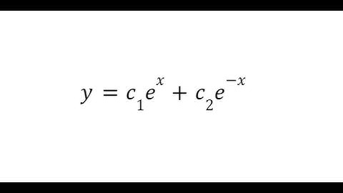 [Tagalog] ELIMINATION OF ARBITRARY CONSTANTS #14  |  y=c1e^x+c2e^-x