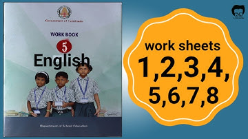 5th std English workbook worksheet 1,2,3,4,5,6,7,8