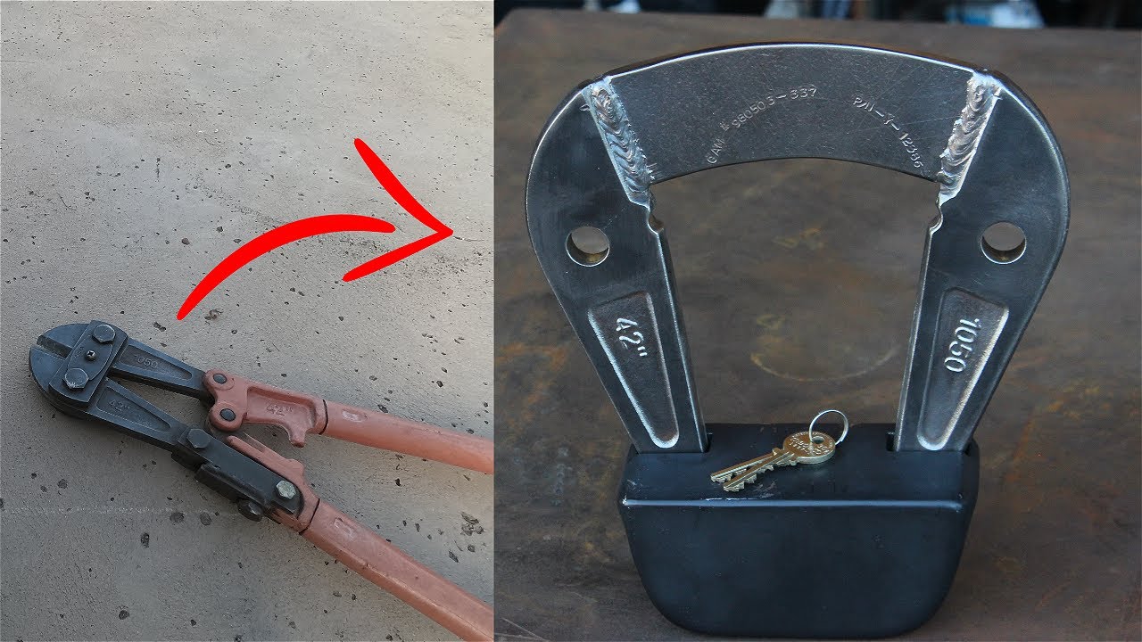 Making A HUGE Bolt Cutter Proof Padlock From 42" Bolt Cutter Jaws YouTube