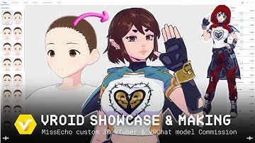 ☆ MissEcho☆ 3D VTuber & VRChat Avatar Commission | VRoid 3D Model Making【#VRoid Studio Speedsculpt】