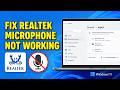 How To Fix Realtek Microphone Not Working In Windows 11