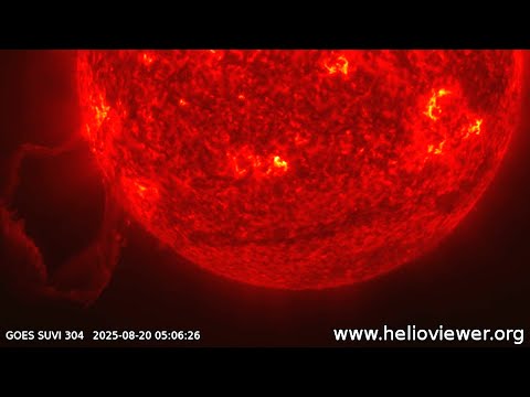 Sun unleashes 2 massive prominences in view rom NOAA satellite