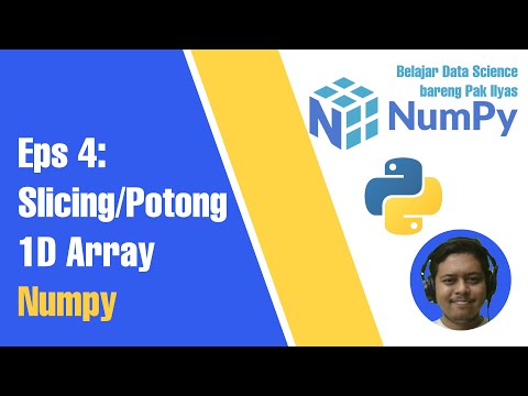 Slicing 1D Array Numpy, Cara Memotong Array 1 Dimensi | Data Science with Numpy Eps 4