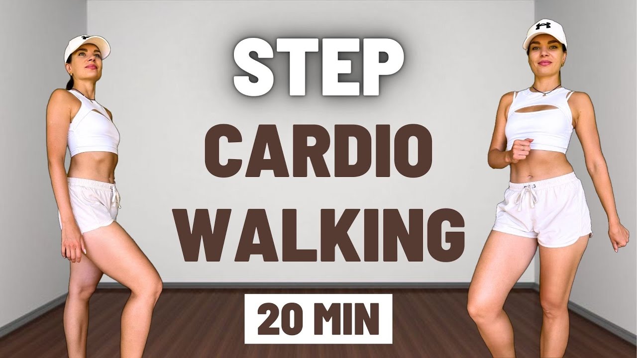 20 MIN WALKING CARDIO WORKOUT | Step Up to Lose Weight Fast - YouTube