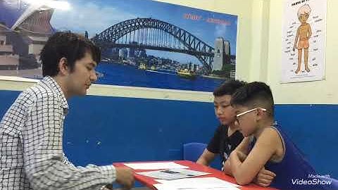 Minh Quang-Trí Hiếu-Test speaking-Hệ thống Anh ngữ Quốc tế Nemo - Tiếng Anh trẻ em 4-15 tuổi.