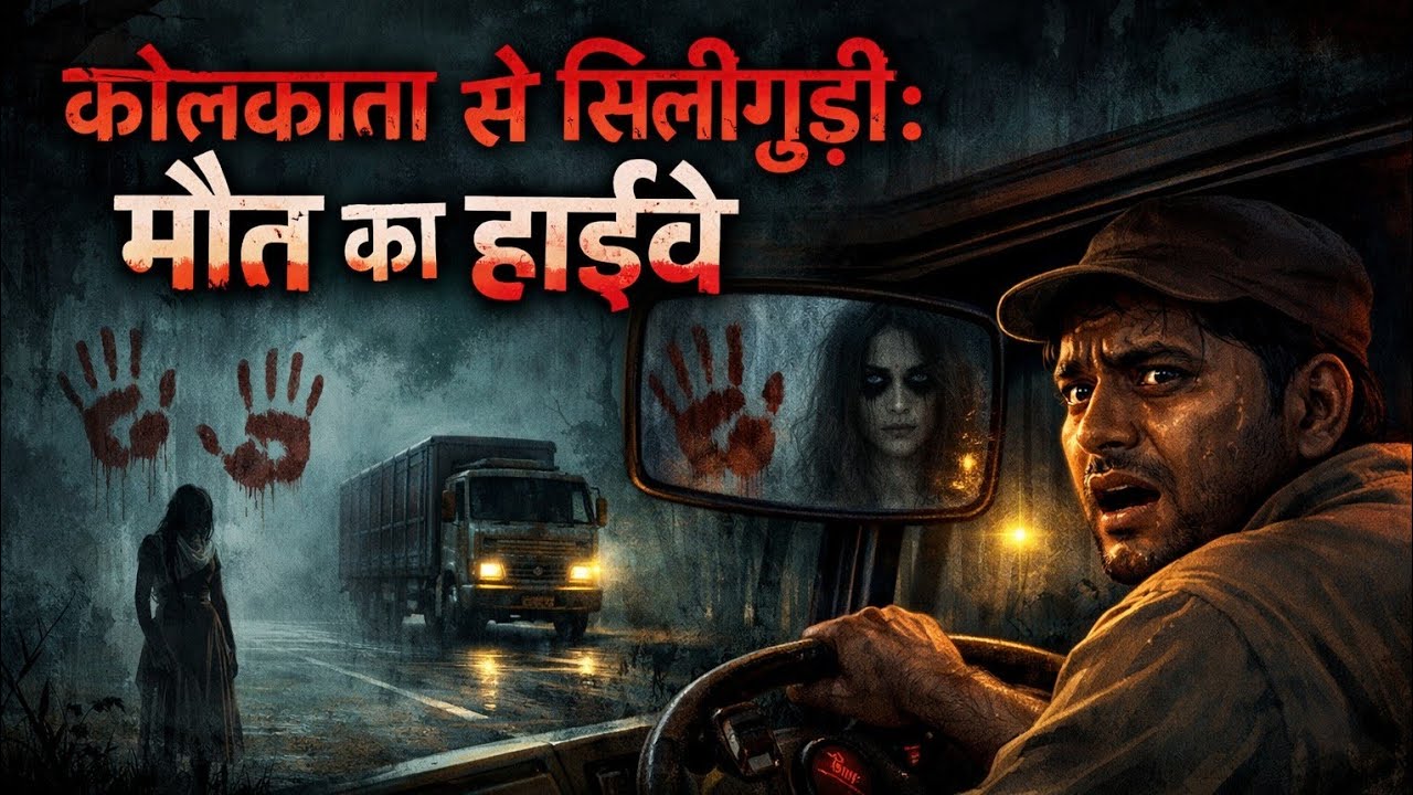 कोलकाता–सिलीगुड़ी हाईवे पर ट्रक रुका… और शीशे पर दिखे अंदर से हाथों के निशान ! #realghoststory 