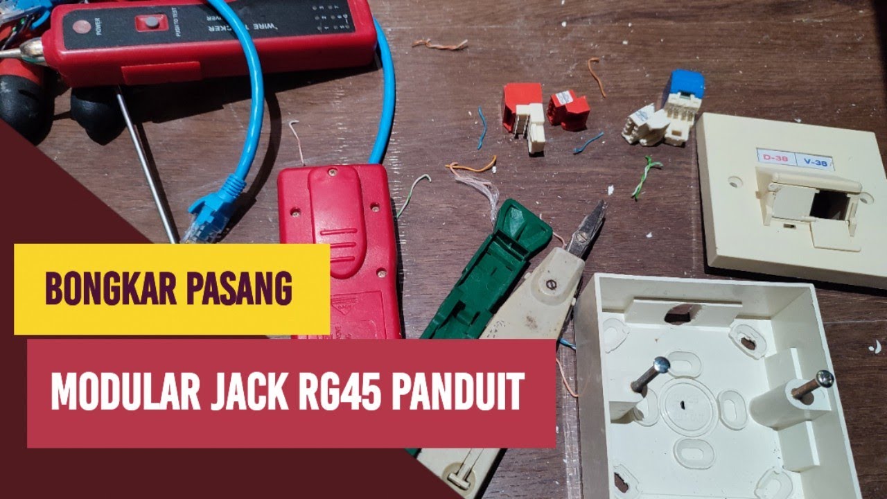 Cara Pasang Modular Jack RG45 Panduit Cat 6 Susunan Warna B - YouTube