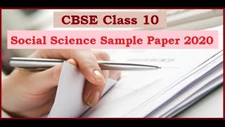 CBSE class 10 social science question paper 2019