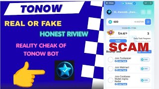 Tonow Real Or Fake Honest Riview Reality check of Tonow bot telegram 2026