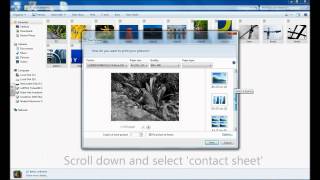 Making contact sheets using windows explorer