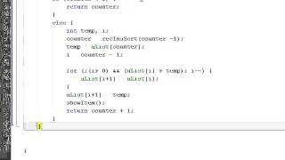 Basic Java 44 pelajaran recursive insertion sort dg class