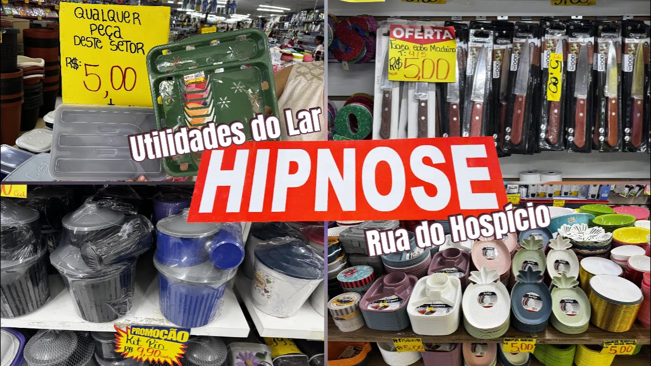 LOJAS HIPNOSE - MUITO MAIS  VARIEDADES DE UTILIDADES PARA O LAR E PEÇAS PREÇO ÚNICO DE 5 REAIS