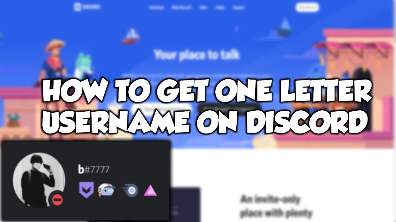 HOW TO GET ONE LETTER USERNAME ON DISCORD - YouTube