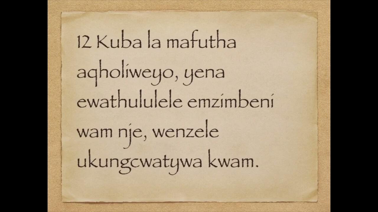 Umateyu 25 26 xhosa bible youtube