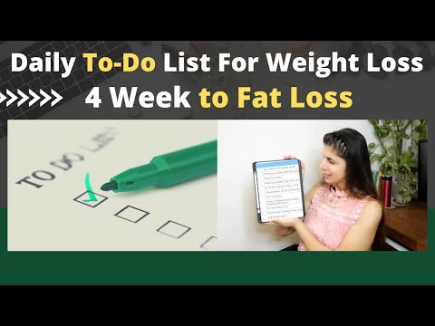 Daily To-Do list For Weight Loss | Most Successful Way to Lose Weight | 4 Weeks to Lose Fat | Hindi