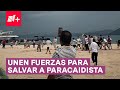 Turistas se unen para rescatar a paracaidista - N+