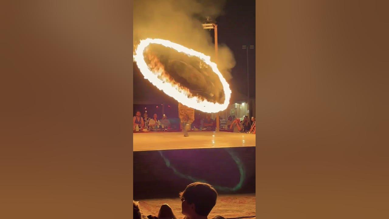 Magic of the Desert Safari with Fire Show andTanoura Dance #shorts