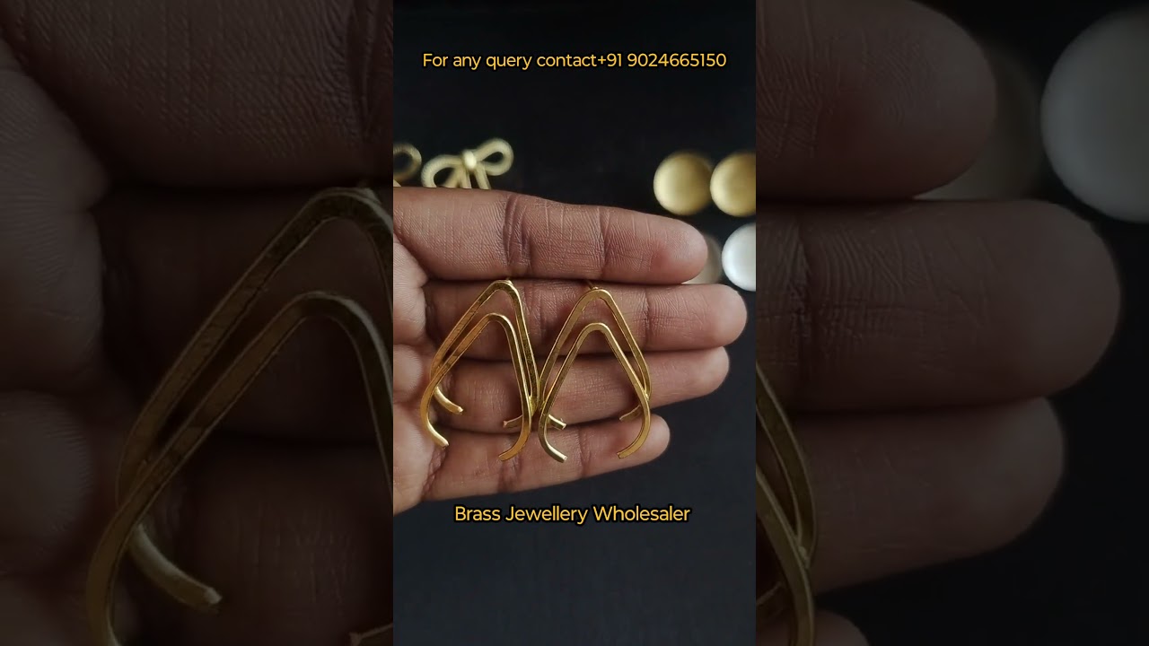 Brass Jewellery Wholesale Jaipur 💯| Goldplated brass earrings ✅| 