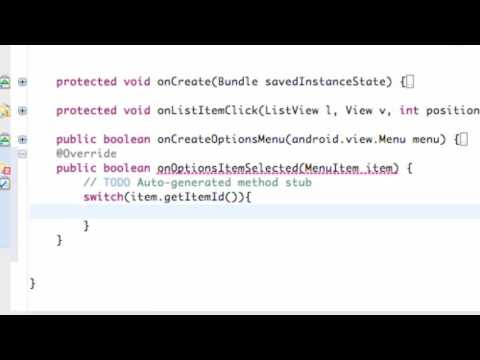 Android Application Development Tutorial   52   Making MenuItems do something   YouTube