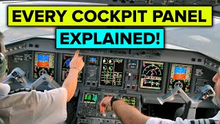 Embraer 170/190 Every Cockpit Panel EXPLAINED! - Cockpit Instruments and Controls