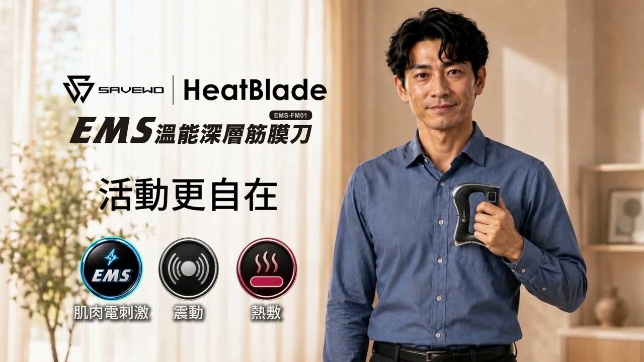 香港行貨 SAVEWO EMS-FM01 HeatBlade 溫能深層筋膜刀 (附送精油乙枝)