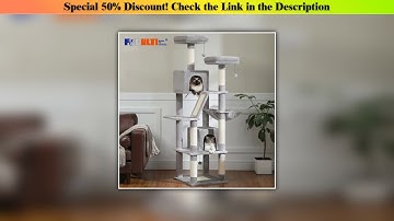 Hands-on Large Cat Tree Tall Cat Tower for Indoor Cats Multi-Level Plush Cat Condo with Scratching•