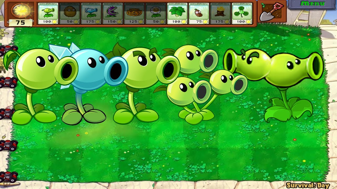 All Pea PvZ Mod vs Zombie PvZ Plants vs Zombies battlez - YouTube