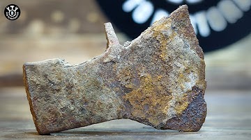 I Turned This RUSTY AXE Into A Work Of Art!