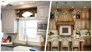 75 Beautiful French Country Kitchen With Mosaic Tile Backsplash Design Ideas #�1020 �