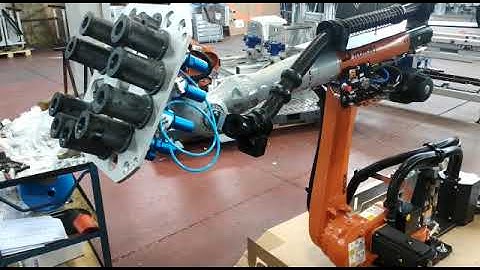 Tecno-Pro Kuka Robot Rubber moulding handling